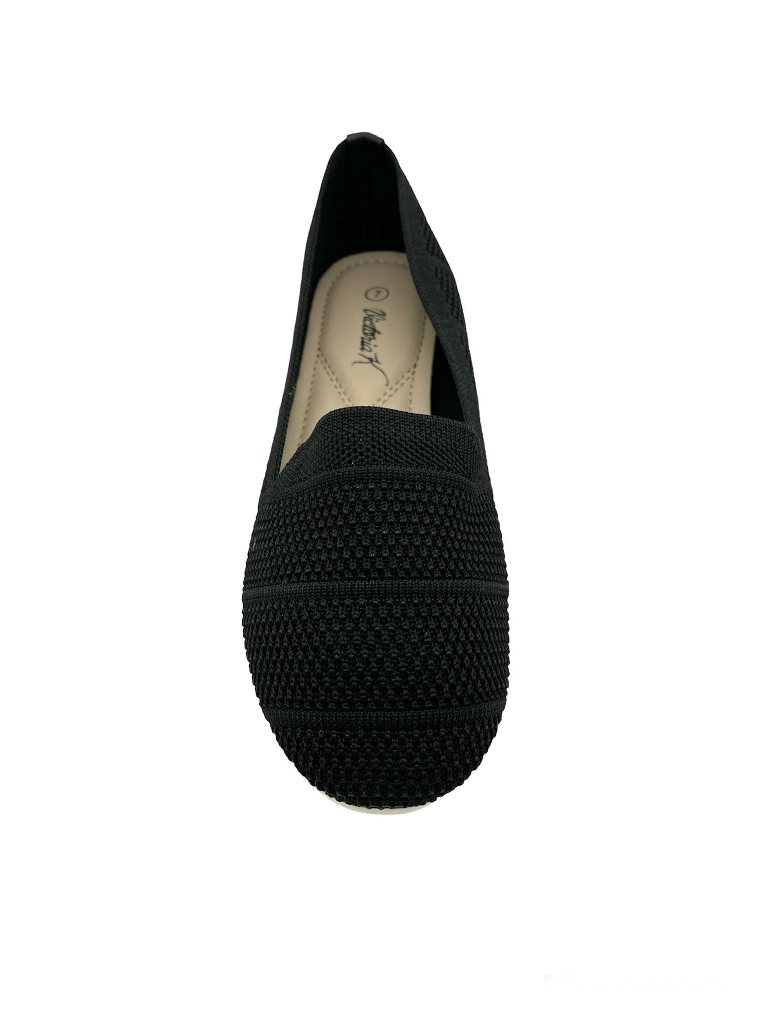 Victoria K Solid Knitted Textured Everyday Ladies Flats,
