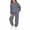 Dark Gray, variant on Luvior Girls Hoodie and Joggers Set, Cozy Two Piece Sweatsuit, Everyday Casual, Beige, Size 14-15 Years