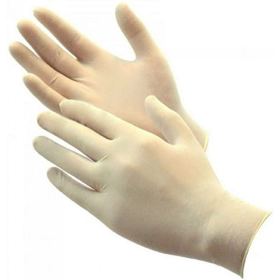 Eunicole Latex Disposable Powder-Free Glove. Restaurant, Food Service, Kitchen Cooking, Painting, School, Nail Service, Cleaning, Janitorial (Medium, 100pcs), Nature (20010)