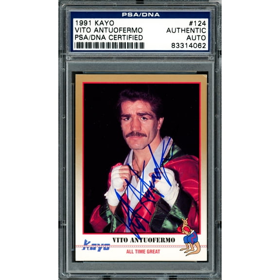 Vito Antuofermo Autographed 1991 Kayo Card #124 PSA/DNA #83314062