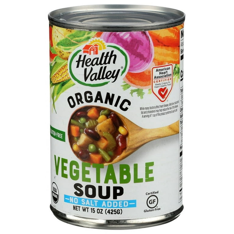 Health Valley Organic Soup, No Salt Added, Chicken & Rice, 15 Oz (Pack of  12)