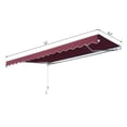 thumbnail image 4 of Aosom LLC Outsunny 12' x 8.2' Outdoor Patio Manual Retractable Exterior Window Awning - Red, 4 of 5