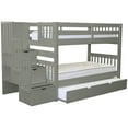 Bedz King Stairway Bunk Beds Twin over Twin with 3 Drawers in the Steps