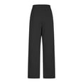 thumbnail image 5 of WMTBSRSW Petite Women's Joggers Pants Fleece Elastic Waisted Running Sweatpants with Pockets Solid Color Zipper Ankle Straight Leg Lounge Wear Black XXL, 5 of 7