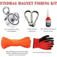 thumbnail image 2 of FINDMAG Fishing Magnet 750 lbs Pulling Force, Double Sided Magnet Fishing with Rope, Fishing Magnet Kit for Retrieving Items in River, Lake, Beach, Lawn, 2.36" Diameter, 2 of 7