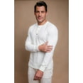 thumbnail image 4 of Men's Cottonique M17776 Latex Free Organic Cotton Long Sleeve Henley Shirt (Natural XL), 4 of 5