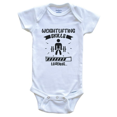

Weightlifting Skills Loading Funny Weightlifting Baby Bodysuit