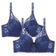 thumbnail image 1 of Puntoco Bralettes para mujer, 2 piezas, ropa interior con hebillas delanteras y estampado de leopardo, sin cierre de acero, 1 of 2