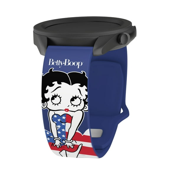 Betty Boop Red White & Boop HD Watch Band Compatible with Samsung Galaxy Watch (22mm Short Star Spangled Betty) by Affinity Bands