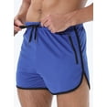 thumbnail image 3 of Men Quick Dry Athletic Shorts Multi-color Polyester Workout Training Short Pants With Zipper Pockets, 3 of 8