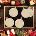 thumbnail image 2 of 50pcs DIY Craft Wooden Round Bauble with 50pcs Twines to Paint, Unfinished Christmas Hanging Ornaments Natural Blank Wood Discs Slices for Rustic, 2 of 8