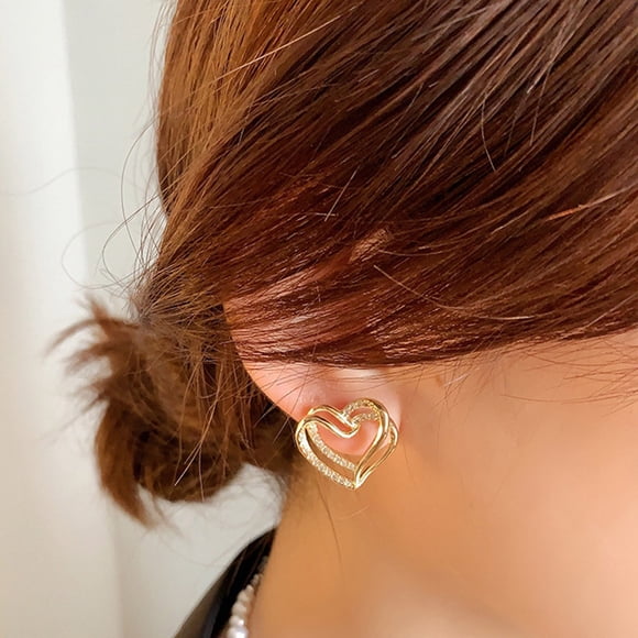 FcBaudy Stud Earrings for Women, Earrings Studs, Womens Stud Earrings Rhinestone Big Temperament Gold Earrings Fashion Earrings Personality Super Flash Earrings earrings earrings