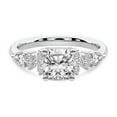 thumbnail image 4 of IGI Certified 3 Carat Cushion Shape Lab Grown Diamond Engagement Ring | 14K White Gold | Josephine Four Prong Side Stone Diamond Ring | FG-VS1-VS2 Quality Friendly Diamonds, 4 of 6