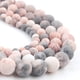 thumbnail image 5 of Cuentas de piedra mate natural pulidas con acabado mate, jaspe cebra rosa, ágatas, jades, howlitas, cuentas minerales para hacer joyas, pulseras DIY de 15'', 5 of 5