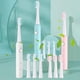 thumbnail image 1 of Cepillo de dientes eléctrico con 4 cabezales y 3 modos - Impermeable IPX7, batería de 30 días, carga rápida USB - Blanco/Rosa/Azul, 1 of 8