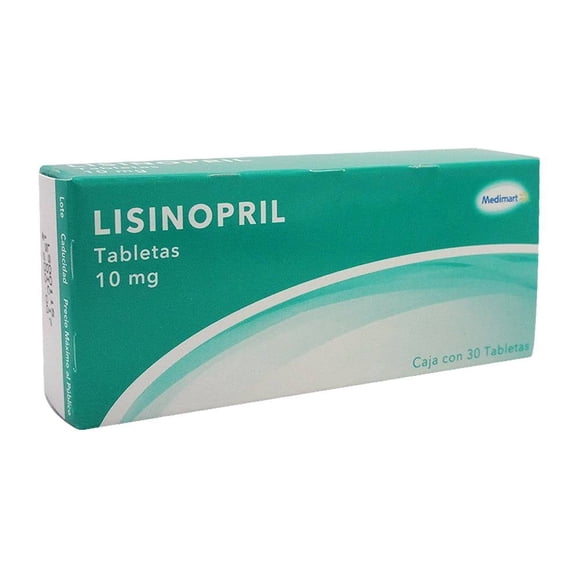 Lisinopril Medimart 10 mg 30 tabletas