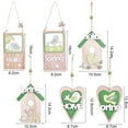 thumbnail image 2 of Visland 6PCS Wooden Hanging Ornaments Bird House Pendant Door Decoration Party Crafts Kids Hanging Ornaments, 2 of 6