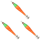 thumbnail image 1 of Anzuelo luminoso para calamar, cebo para calamar que brilla en la oscuridad para pesca nocturna (verde y naranja), 1 of 4