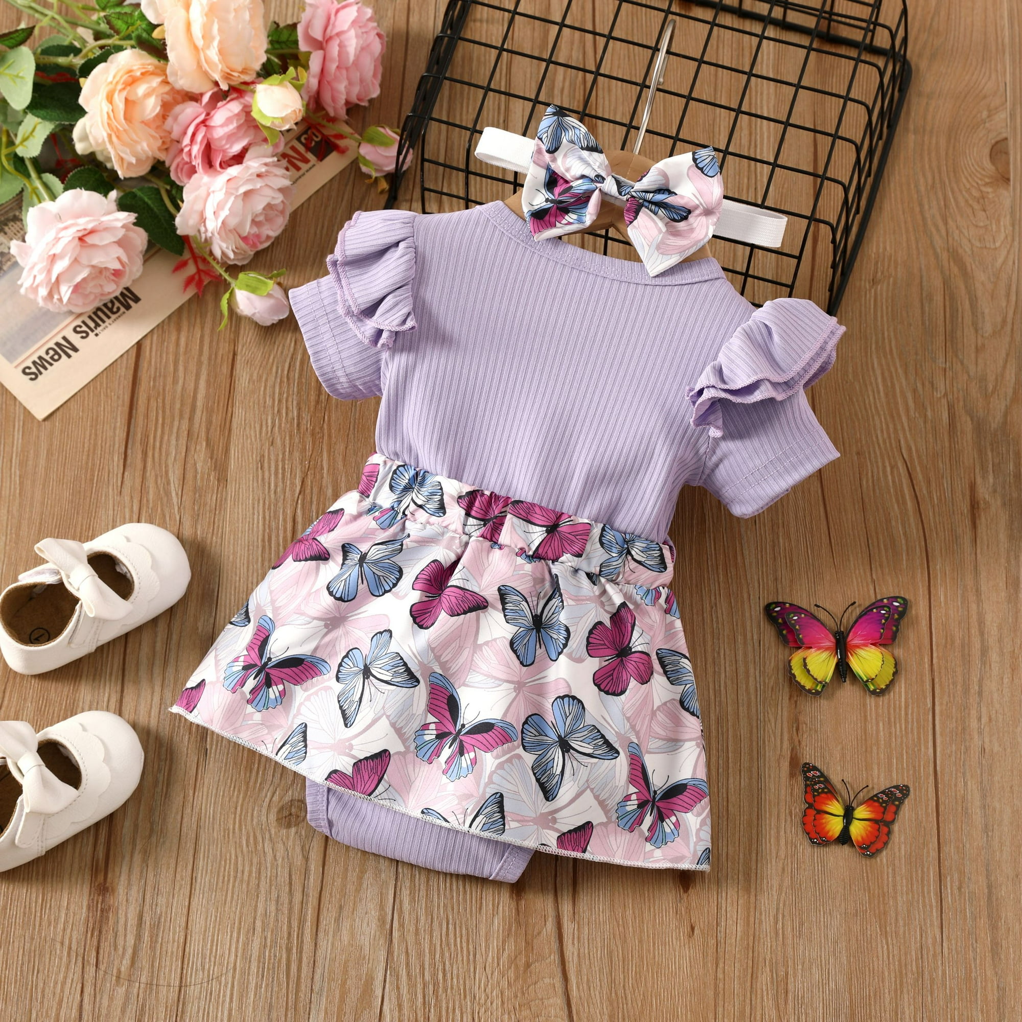 Patpat Baby Girls Dresses Baby Girls Solid Color Dress With Exquisite Lace Collar Brown