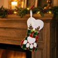 thumbnail image 5 of Plaid Puppy Christmas Stocking, Decorative Fabric Accent, Reusable Room Styling, for Dining Room, Living Room, Fireplace and Christmas Party Decor, 5 of 9