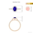 thumbnail image 5 of ANGARA Natural Oval Tanzanite Halo Ring with Diamond Accents in 14K Rose Gold for Women (Size-7x5mm) | December Birthstone, Birthday, Anniversary, Jewelry Gift for Women | Natural Tanzanite Ring, 5 of 9
