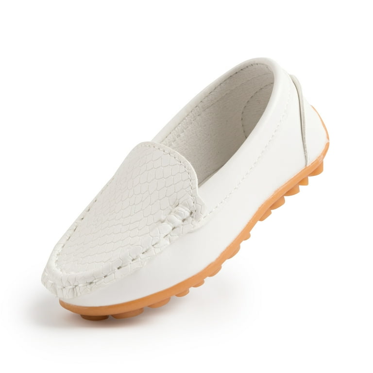 Kids 2025 white loafers