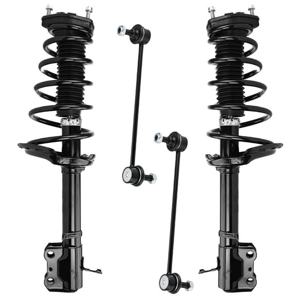 Detroit Axle - Rear Struts Sway Bars kit for AWD 2010-2011 Toyota Highlander 2013 2014 2015 Venza Complete 2 Struts w/Coil Spring 2 Rear Sway Bar Links Replacement Ready Struts Assembly