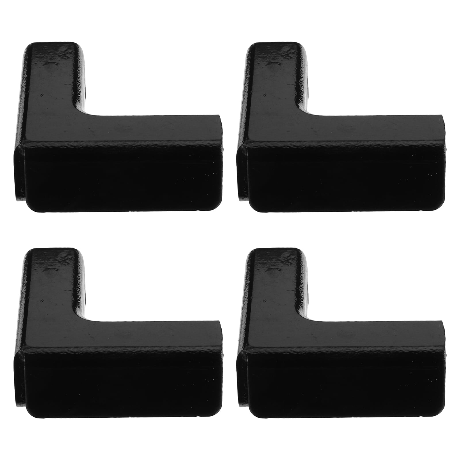 FUTUREORYY 4pcs Aluminum Alloy L Shaped Glass Bracket for Aquarium Black