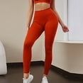 thumbnail image 4 of Zofedap Women's High Waist Yoga Pants with Pockets Plus Size Leggings Tummy Control Workout Yoga Leggings Red for Size S, 4 of 4
