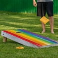 thumbnail image 6 of Lone Star Art Cornhole Board Wraps Beanbag Toss Game Sets, Set of 2, Rainbow Stripes Art, 6 of 7