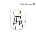 thumbnail image 5 of OakvillePark Belmar Swivel Pub Height Barstool (Set of 2), White, 5 of 6