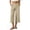 *Beige, variant on VBVC Women's Cotton Linen High Waisted Capri Pants , Wide Leg Work Beach Cropped Trousers For Women , Ladies' Button Fly Breathable Pants with Pockets,Beige,S-2XL