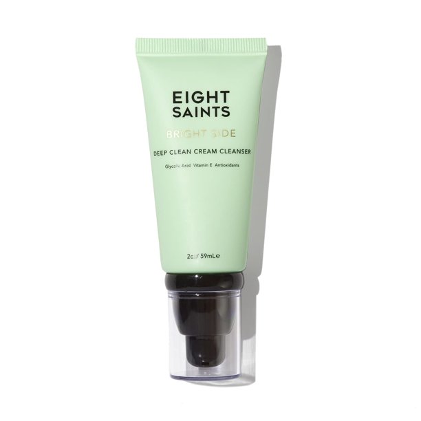 Eight Saints Bright Side Cream Limpiador facial Hidratante No espumoso Lavado facial diario Natural y orgánico Limpiador facial suave y eficaz Desmaquillador Nutritivo e hidratante 2oz