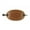 Light Brown, variant on Oval Faux Leather X Stitched Pattern with Wood Hair Stick Barrette - Black