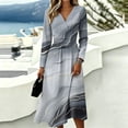 thumbnail image 5 of Dresses for Women Plus Size Flowy Casual V Neck Wrap Dress Long Loose Casual Floral Dresses, 5 of 5