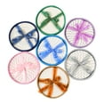 thumbnail image 2 of Green Cotton Woven Trivet Set with Holder, 7 inches Round Fabric Insulation Pads for Table Décor, 2 of 5