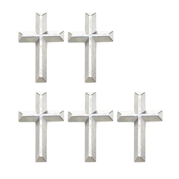 AOOOWER 5pcs Versatile Crucifix Brooch Pin Religious Badge Handmade Costume Accessories