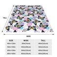 thumbnail image 3 of Fuzoiu Bright Butterflies1 Print Ultra-Soft Micro Fleece Blanket,All Seasons Flannel Throw, Lightweight Blanket for Bed, Sofa, Couch, Movie Night, Camping, and Travel-50"x40", 3 of 7
