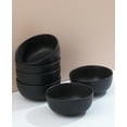 thumbnail image 4 of JoyJolt Mesa 6pc Stoneware Soup Bowl set - Matte Black, 4 of 9