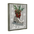 thumbnail image 4 of Stupell Industries Let it Snow Ice Skate Holiday Painting Gray Floater Framed Canvas Art Print Wall Art, 17 x 21, 4 of 10