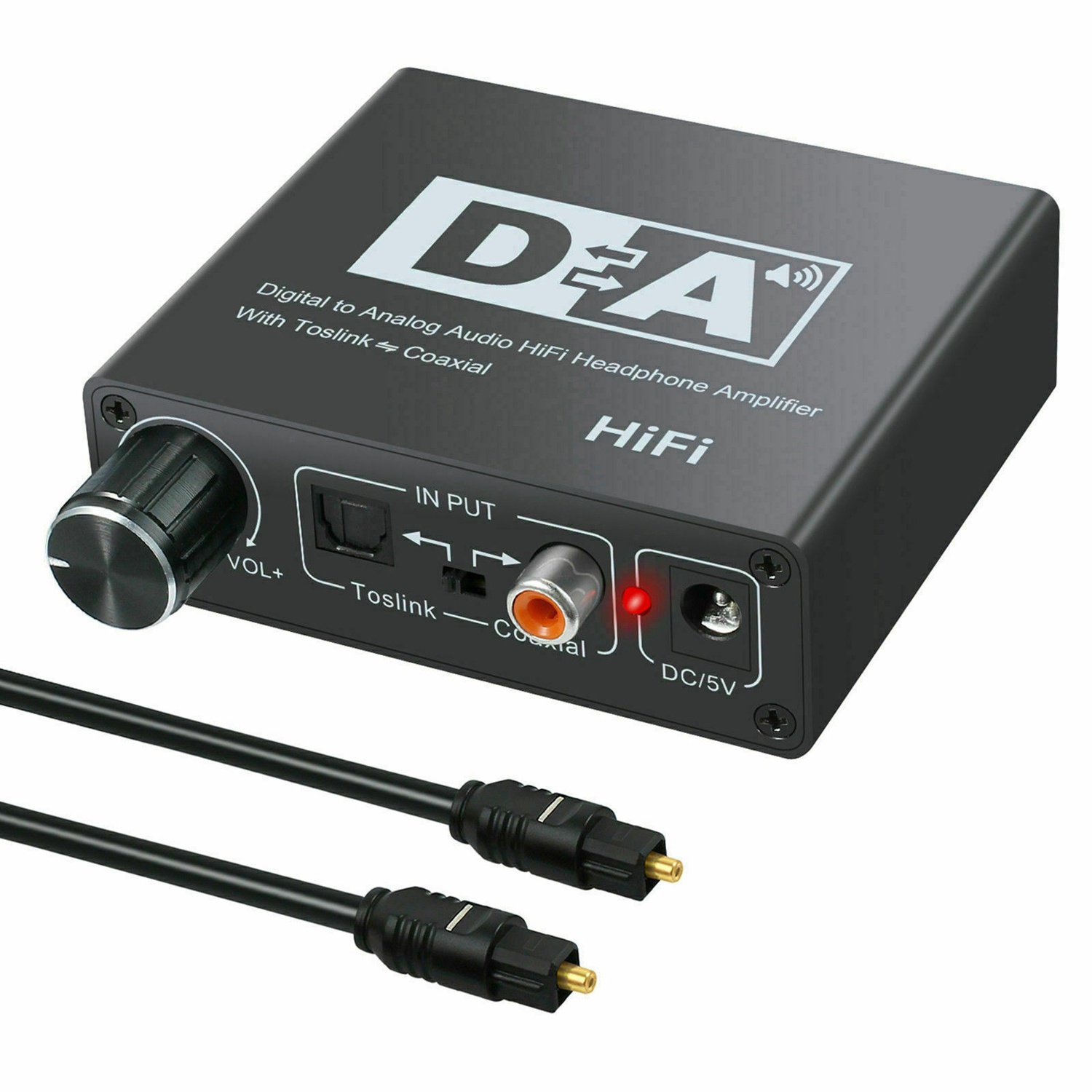192KHz Digital Optical Coaxial Toslink to Analog RCA 3.5mm Audio Hifi Converter with Spdif - image 4 of 5