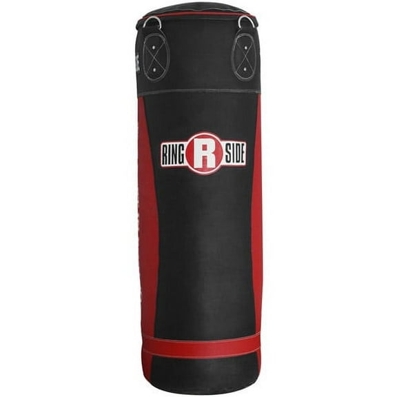 Ringside Large Leather Heavy Bag, Soft-Filled Punching Bag for Boxing, MMA, Includes Chain and Swivel, 16" x 48", 100 lbs