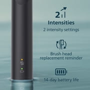 Philips Sonicare 3100 Series Electric Toothbrush - Sonic Toothbrush with Advanced Sonic Technology, Pressure Sensor, Two Intensity Settings, Smartimer & Quadpacer, Black, Model HX3681/04