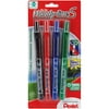 Pentel Handy-Lines Permanent Markers Fine 4/Pkg-Black/Red/Blue/Green
