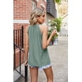 thumbnail image 3 of New Women's Loose Round Neck Ruffled Vest Sleeveless Suspender T-shirt, 3 of 3