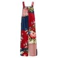thumbnail image 6 of JULMCOMO 4th of July Jumpsuits for Women 1776 Plus Size Wide Leg Independence Day Rompers Stars Stripes Sleeveless American Flag Jumpsuits with Pockets Red M, 6 of 7