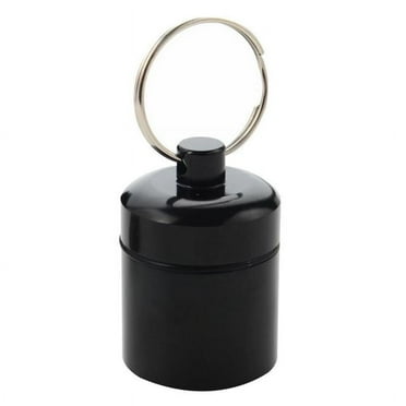 Mini Waterproof Metal Medicine Pill Box Case Bottle Holder Container Keychain D2Z5