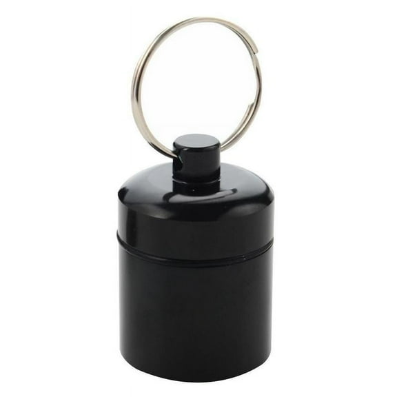 Mini Waterproof Metal Medicine Pill Box Case Bottle Holder Container Keychain J3A6