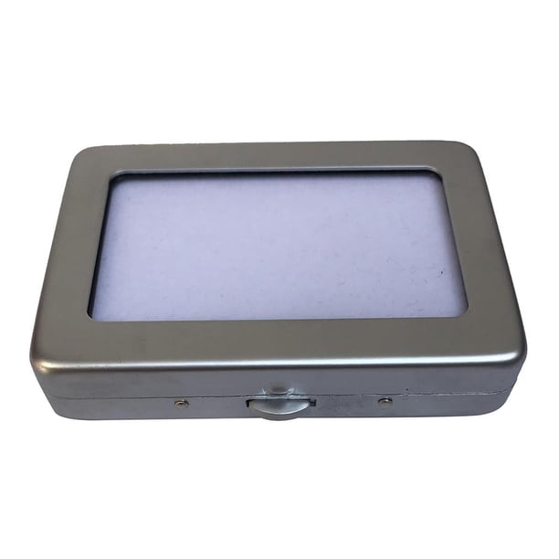 Vitrina de Sueltos Fernando con tapa organizador de Soporte para Joyas Plata Estuche de almacenamiento de diamantes