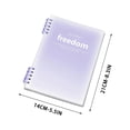 thumbnail image 3 of Detachable Coil Notebook, Gradient Transparent Cover with Rearrangeable Pages for Notes and Journaling, Purple, 3 of 6